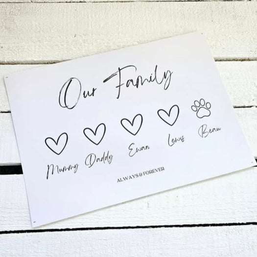 Our Family Personalised Print